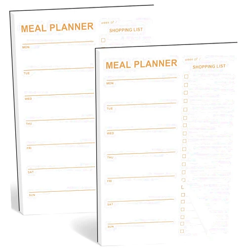 Joyberg Weekly Meal Planner Magnetic, 2 Pack Undated Tear-off Sheets Meal Planning Notepad, Magnetic Meal Planner for Refrigerator, Meal Planner and Grocery List