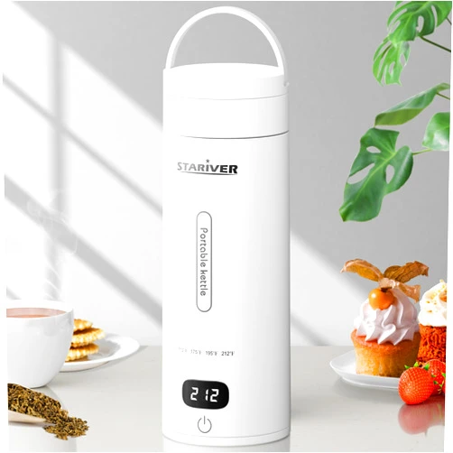Stariver Portable Electric Kettle, Small Travel Electric Kettle for Travel & Business, Mini Hot Water Boiler with 4 Temperature Keep-warm, 304 Stainless Steel Auto Shut-Off and Boil Dry Protection