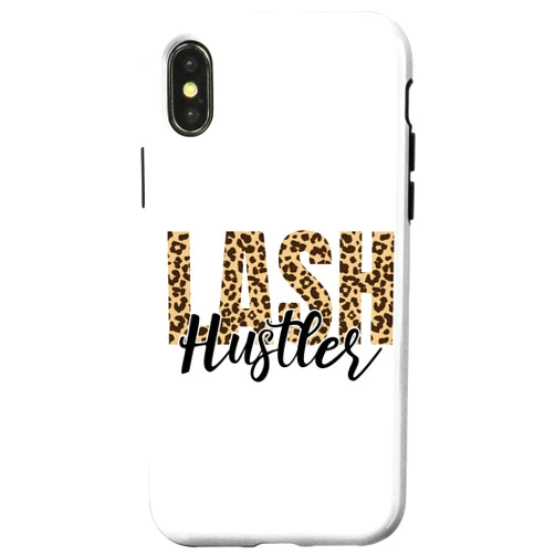 Lash Hustler Eyelash Tech & Lash Artists iPhone X/XS Lash Hustler Lash Artist Lash Tech Leopard Eyelashes Case