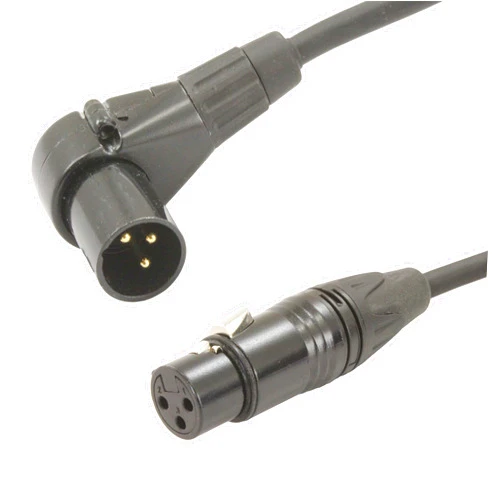 MCSPROAUDIO Male to Female XLR Cable with Black connectors 10 FT Foot Feet Right-M to Straight-F