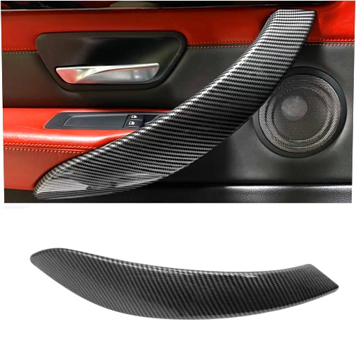 Jaronx ABS Carbon Fiber Door Handle Outer Cover Replacement Compatible with BMW 3’ F30/F31 2012-2018 and 4’ F32/F33 2014-2017,Carbon Fiber Pattern Left Driver Side Door Handle Cover (Left)
