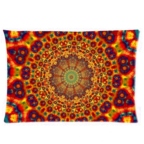 Generic Pillowcase Fantasy Trippy Mandala Custom Rectangle Pillow Cases 20x30 (one side) SUNSHINEM-295