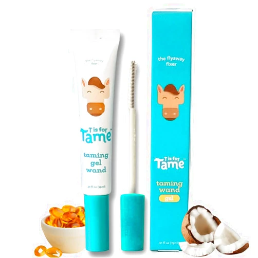 T is for Tame - Taming Gel Wand – Natural Flyaway Tamer for Kids & Adults – Smooths Baby Hairs, Frizz & Static – Alcohol-Free, Vegan & Cruelty-Free Hair Styling Gel – 0.5 fl oz - Made in the USA