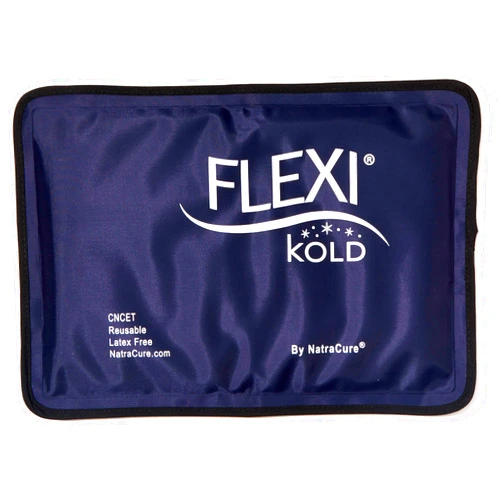NatraCure FlexiKold Gel Soft Flexible Ice Packs for Injuries - Reusable Freezer Cold Pack, Cold Compress & Cooling Gel Pad for Face, Shoulder, Hip, Leg, Arm, Ankle & Foot Injury - Medium - 7.5” x 11.5”