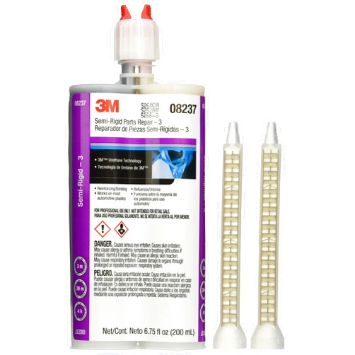 3M Semi-Rigid Parts Repair - 3, 08237, Black, 200 mL Cartridge
