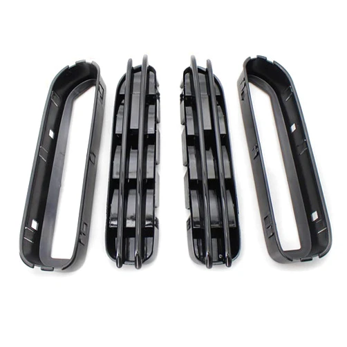TOOWGM Gloss Black Side Fender Air Flow Vents Grille Grill Decora for BMW 5 Series E39 E60 E61 M5