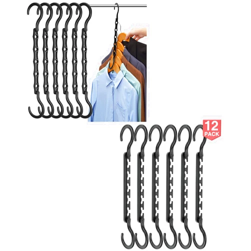 AMKUFO 12Pcs Space Saver and 12 Closet Organizers
