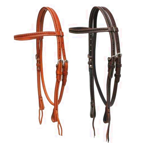 Showman Argentina Cow Leather Browband Headstall w/Basket Weave Tooling