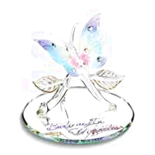 Pousutong Butterfly Believe in Miracles Glass Figurine