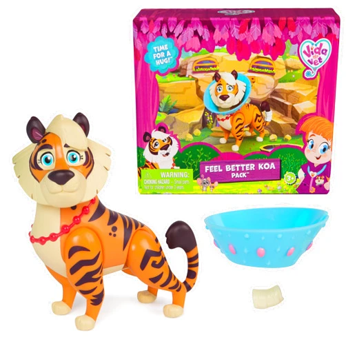 Vida the Vet, Feel Better Koa Pack with Koa Action Figure, a Cast and a Recovery Cone Accessory, Kids Toys for Girls & Boys Ages 3 and up