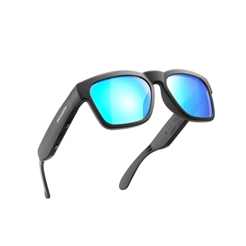 OhO sunshine OhO Smart Glasses,Polarized Sunglasses with Bluetooth Speaker,Athletic/Outdoor UV Protection and Voice Control,Unisex(Mirror Blue Lens)