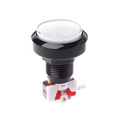 Junlinto 45mm Push Arcade Button 12V Power LED Lit Round Micro Switch Vending Machine White
