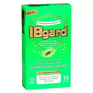 Ibgard 90miligrams Ultra Purified Peppermint Oil for Irritable Bowel Syndrome (IBS) 12 Count