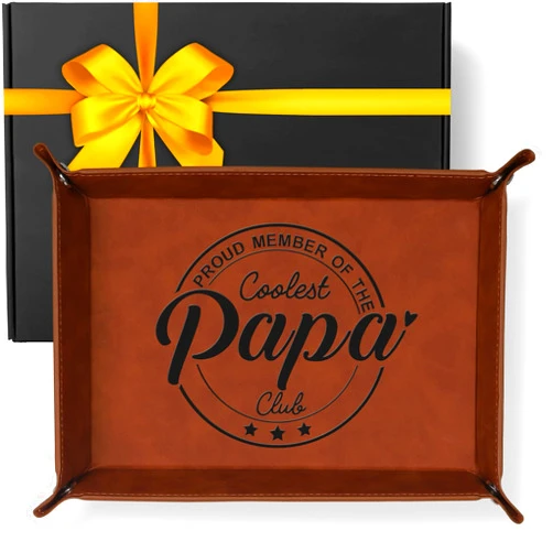 PRINLUCK Gifts for Papa Fathers Day, Valet Tray, Fathers Day Papa Gifts, Christmas Birthday Gift, Christmas Stocking Stuffers