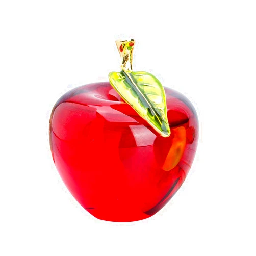 H&D HYALINE & DORA H&D Glaze Crystal Apple Paperweight Craft Decoration (red)