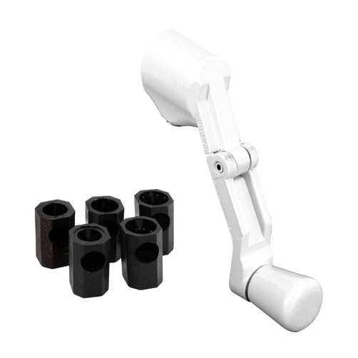 Prime-Line H 3962 Universal, Diecast, White, Folding Crank Handle for Casement Windows (Single Pack)