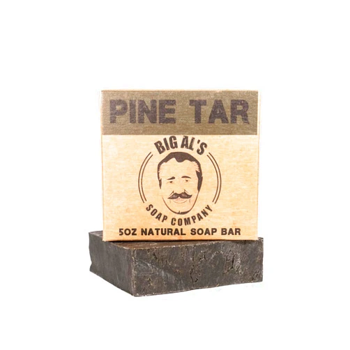 Big Al's Soap Company Big Al's Pine Tar Soap (1) 5oz Bar With Natural Ingredients and Essential Oils, Forest Scent