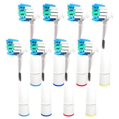 GENKENT 8 Pcs Replacement Toothbrush Heads Compatible with Oral B Braun, Professional Electric Toothbrush Brush Heads Refills for Oral-B Pro 500/750/1000/1500/3000/3757/5000/7000/7500/8000