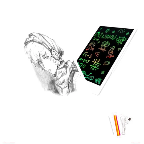 AIAURORA Upgraded A4 LCD Written Tablet LED Copy Board, Ultra-thin Dimmable USB Charging Writing Tablet Copy Board 2 in 1 Light Pad for Memo, Diamond Painting, Tattoo, Drawing, Graffiti, Stencil Making