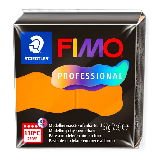 STAEDTLER 8040-4 ST, Modelling Clay Fimo Prof 57 g Orange, Standard