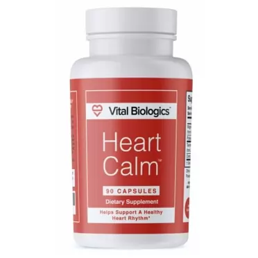 Vital Biologics Heart Calm- Support and Maintain a Healthy Heart Rhythm- A Natural, Fast-Acting Formula with Magnesium Taurate, Glycinate, Malate and More. 90 Capsules.