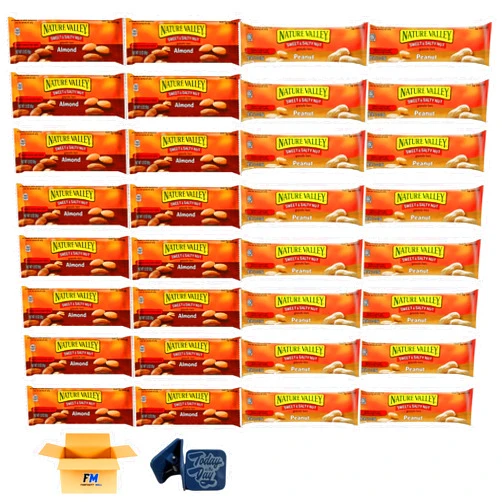FANTASTY MALL Nature Valley Sweet and Salty Nut Granola Bars Almond and Peanut 32 variety pck by FANTASTY MALL
