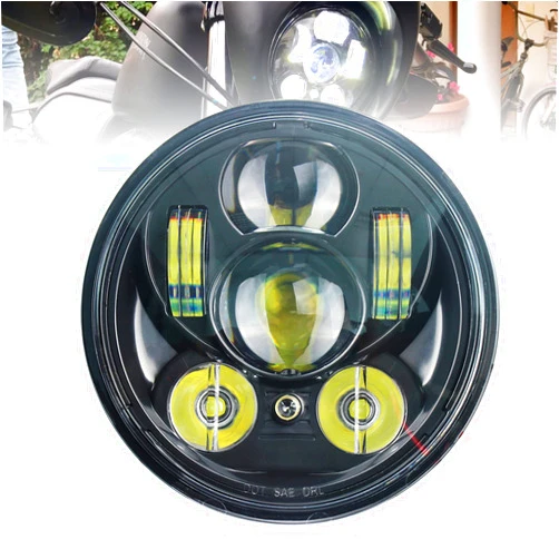 Akmties 5.75 inch Motorcycle Front Driving Parking Light with Bracket Compatible for Yamaha XVS650 Custom, XSR900, XSR700, XJR1300, XVS950, Bolt, Raider, (Stryker 2011-2017)