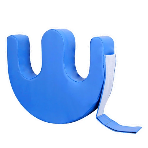 ASkinds Patient Turning Device Paralysis Bed Rest Nursing Help The Elderly Turn Over PU Leather Anti-Decubitus Multifunctional UU-Shaped Waterproof Roll Over Pad with Straps for Caregivers, Blue