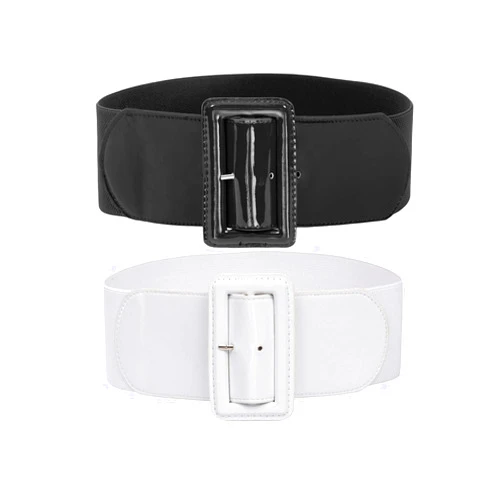 GRACE KARIN Women's Stretchy Belt 1950s 3 Inch Wide Elastic Belts