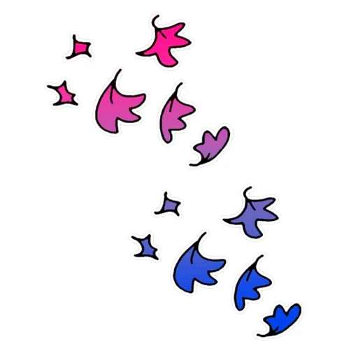 CRR Graphics Bisexual Heartstopper Leaves Bumper Sticker Vinyl Decal 5