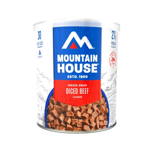 Mountain House Diced Beef | Freeze Dried Survival & Emergency Food | #10 Can | Gluten-Free, 30122