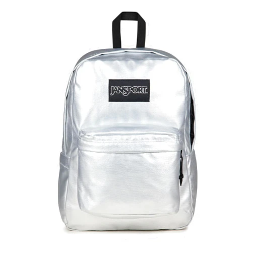 JanSport Superbreak Plus FX Backpack - Work, Travel, or Laptop Bag with Water Bottle Pocket - Surreal Shine​