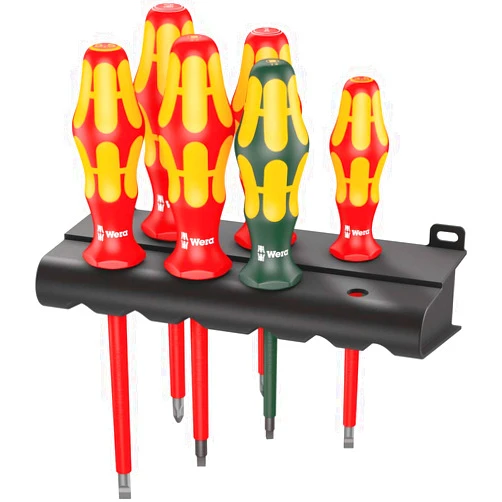 Wera - 5347777001 Kraftform Plus 160i/168i/6 Insulated Professional Screwdriver Set, 6-Piece