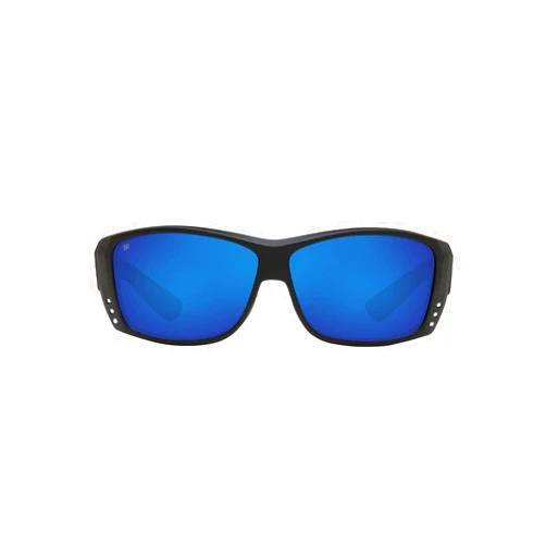 Costa Del Mar Costa Man Sunglasses Blackout Frame, Blue Mirror Lenses, 61MM