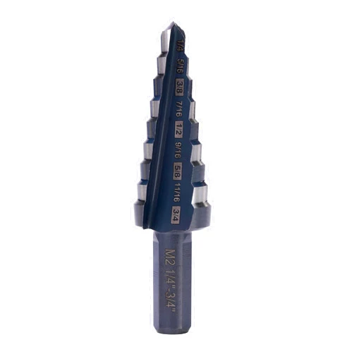 SHARPTOOL 1/4 to 3/4 Inches HSS Step Drill Bit,M2 High Speed Steel Unibit for Cutting Stainless Steel, Metal, Wood & Plastic (3/4