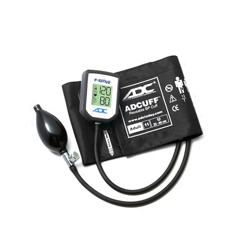 ADC 7002 E-sphyg Digital Pocket Aneroid Sphygmomanometer Blood Pressure Monitor, Reusable BP Cuff, Adult, Black
