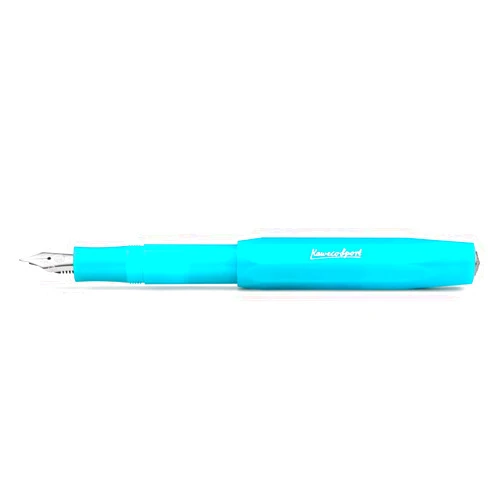 Kaweco FROSTED SPORT Premium Fountain Pen - Light Blueberry, B Nib, 13 cm