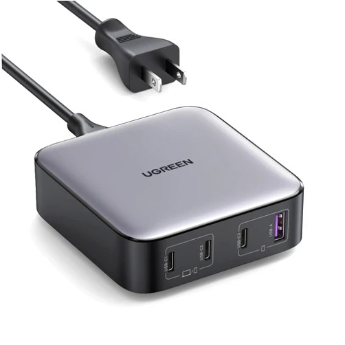 UGREEN 100W USB C Charger, Nexode 4 Ports USB C Charging Station, GaN Fast Desktop Charger Compatible with MacBook Pro, Dell XPS, iPhone 16/16 Pro/15 Pro, Galaxy S24/S23 Ultra, iPad, Steam Deck