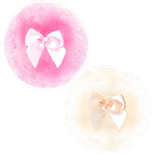 Dimeho 2Pcs Powder Puff Fluffy Cosmetic Powder Pad Washable Velour Face Puff Soft Large Applying Body Applicator Reusable Loose Puff Wet Dry Makeup Tool for Sensitive Oily Combination Skin Women Girls