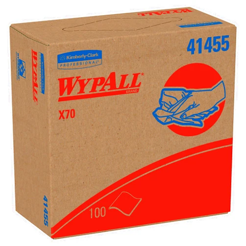 WypAll X70 Extended Use Reusable Cloths (41455), POP-UP Box, Long Lasting Performance, White (Box of 100 wipers)
