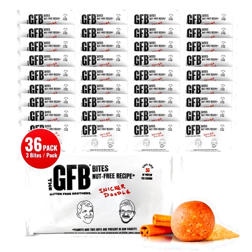 The GFB Snickerdoodle Cookie Protein Bites - Allergen Friendly & Nut Free - Gluten Free, Plant Based, Non GMO, Sustainably Made – Ridiculously Tasty, Healthy, Protein Energy Balls, 0.8 Oz (36 Count)