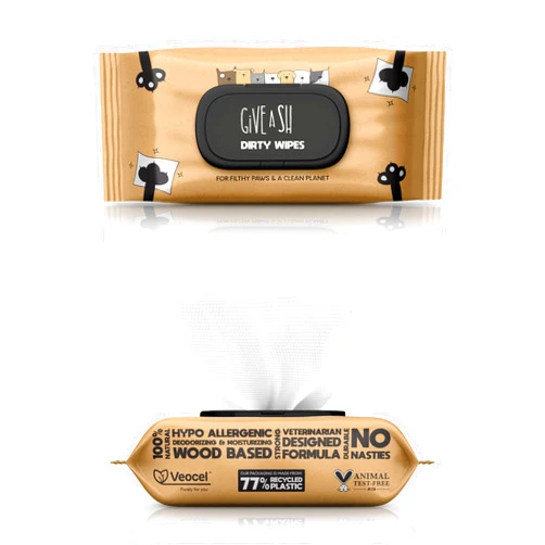 G.A.S Plant-Based Full Body Pet Wipes for Dogs & Cats - Vet-Designed & Hypoallergenic Dog Wipes - Cleaning & Deodorizing Wipes for Pets - Wood-Based & Earth-Friendly - Pack of 100 Wipes