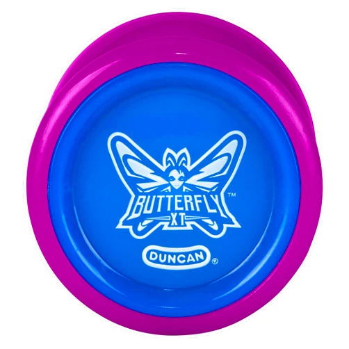 Duncan Toys Butterfly XT Yo-Yo with String, Ball Bearing Axle and Plastic Body, String Trick Yo-Yo, Purple with Blue Cap