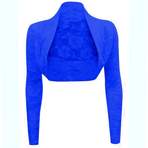 Malarocoby Women's 3 4 Sleeve Shrug Crochet Lace Cardigan Crop Top Crochet Lace Cardigan Sheer Cover Up
