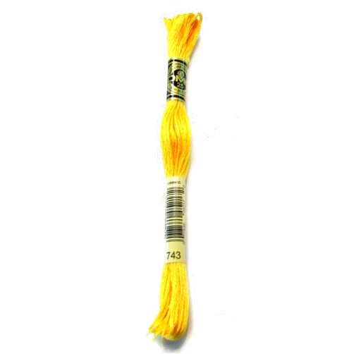 Dmc 6-Strand Embroidery Cotton 8.7yd-Medium Yellow