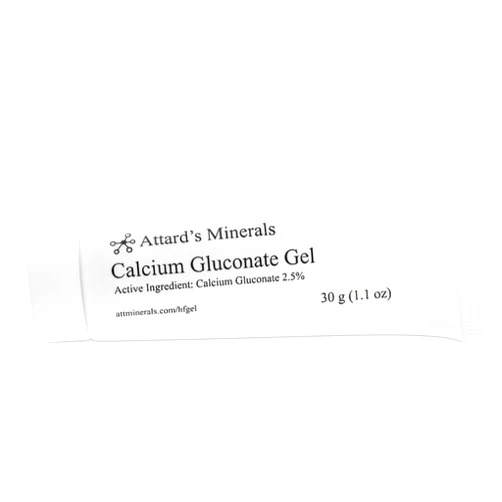 Attard's Minerals Calcium Gluconate Gel 2.5% - Hydrofluoric Acid Neutralizing Gel, 30g Tube