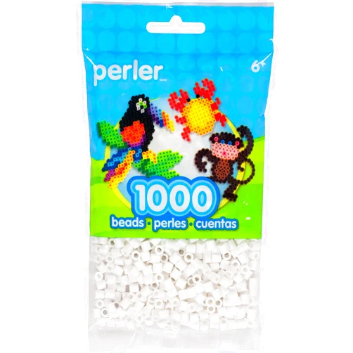 Perler Beads Fuse Beads for Crafts, 1000pcs, White