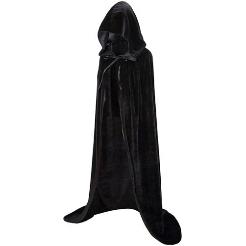 Colorful House Unisex Full Length Velvet Hooded Cape Halloween Christmas Cloak