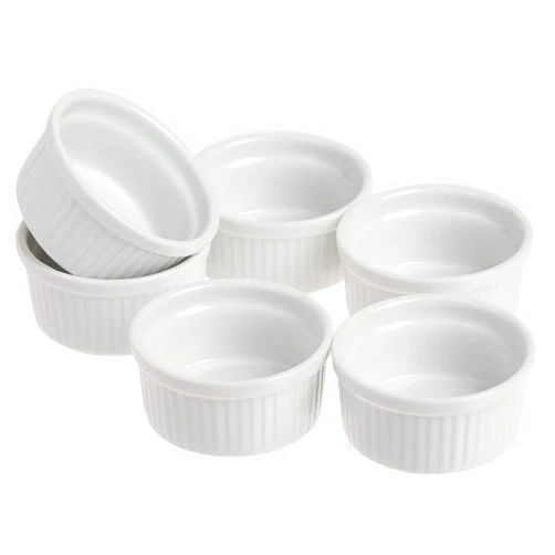 Norpro 3oz/90ml Porcelain Ramekins, Set of 6, One Size, White