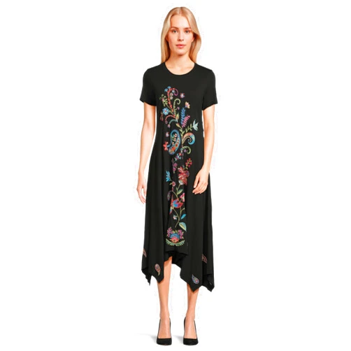 Johnny Was Women's Handkerchief Hem Knit Dress-Karime